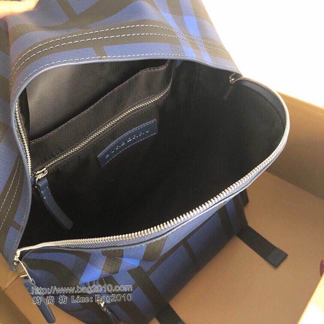 Burberry專櫃新款雙肩包 巴寶莉London格紋男士雙肩包後背包  db1019